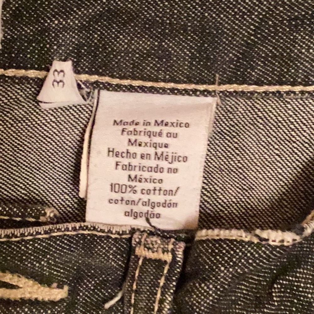 👖Calvin Klein Distress Vintage Black Hole Jeans 33 - Picture 5 of 16
